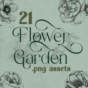 21 Vintage Flower Garden Assets